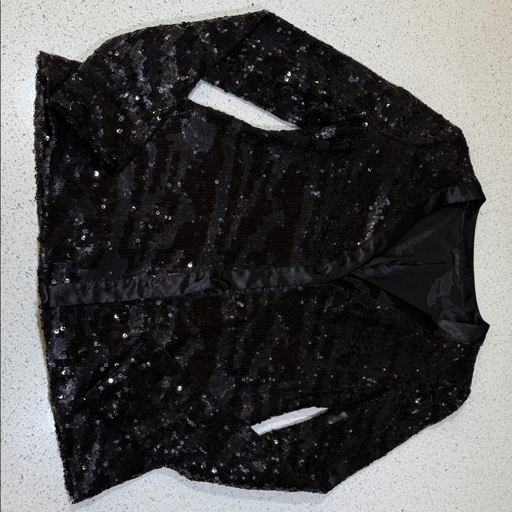 Rachel Zoe Elegant Black Satin Jacket